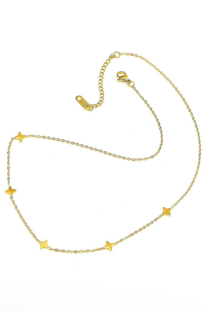 TITANIUM STEEL NON-TARNISH MINI CROSS NECKLACE | 40NK344