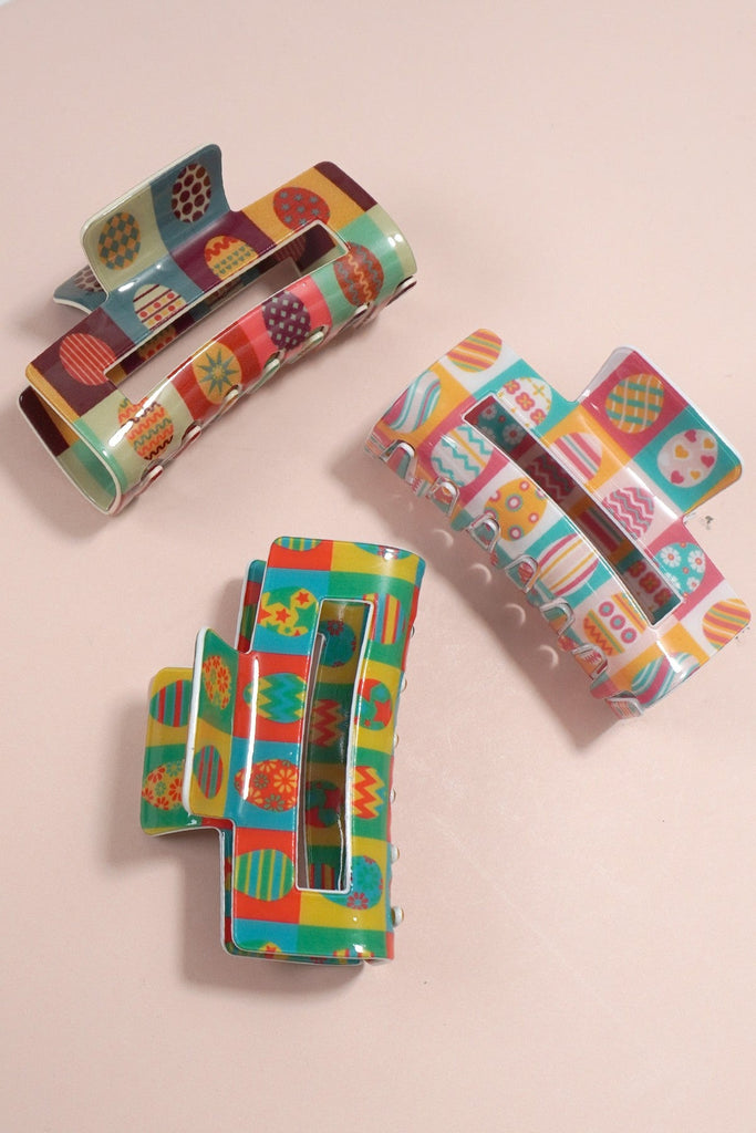 EASTER MULTI EGGS HAIR CLAW CLIPS | 40H851