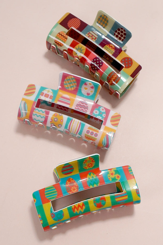 EASTER MULTI EGGS HAIR CLAW CLIPS | 40H851