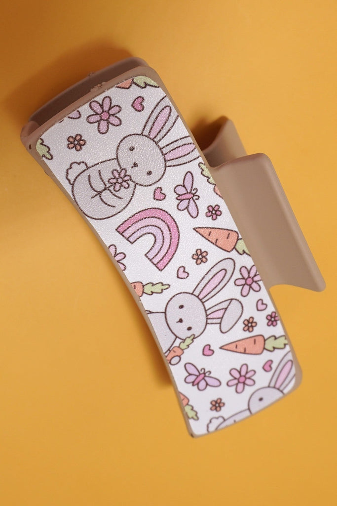 JUMBO FAUX LEATHER EASTER BUNNY HAIR CLAW | 40H855