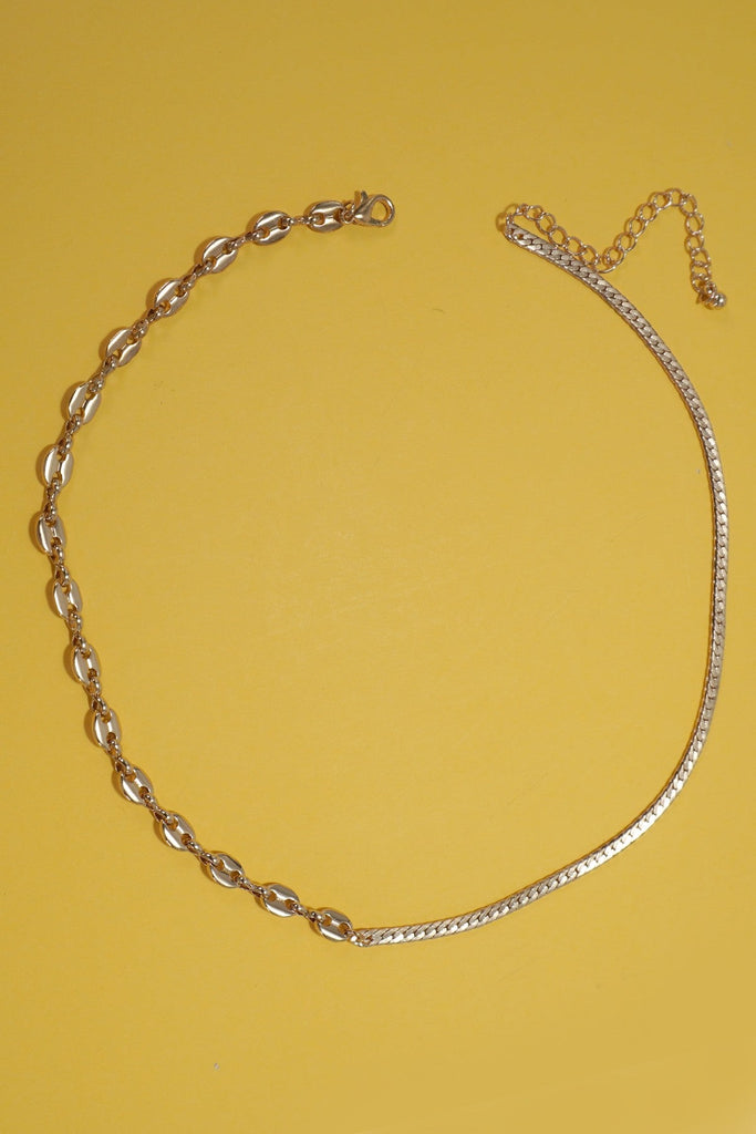 DUAL STYLE HERRINGBONE MARINER CHAIN NECKLACE | 80N1050