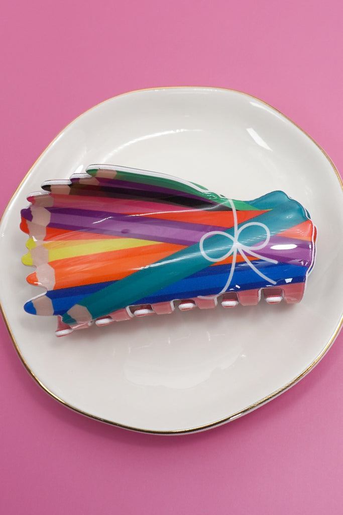 BOOK STACK SCHOOL HAIR CLAW CLIPS | 40H857