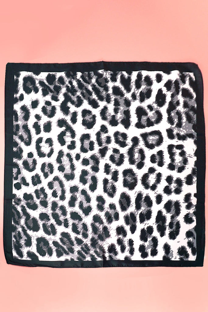 ANIMAL LEOPARD PRINT SILKY FEEL BANDANA SCARF | 40SC632