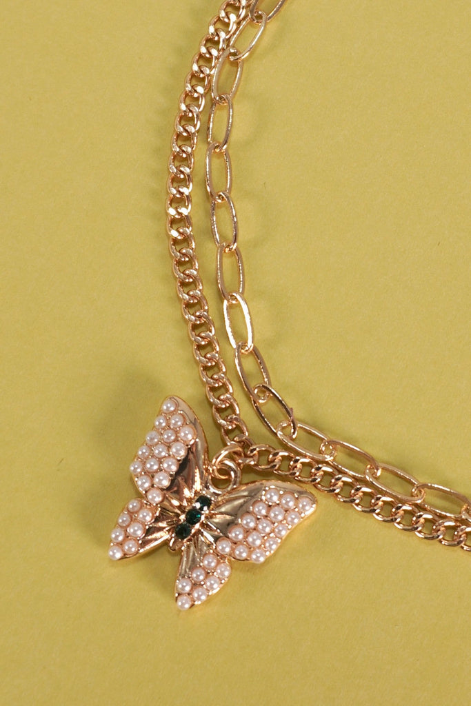 PEARL BUTTERFLY CHARM BRACELET | 31B24058