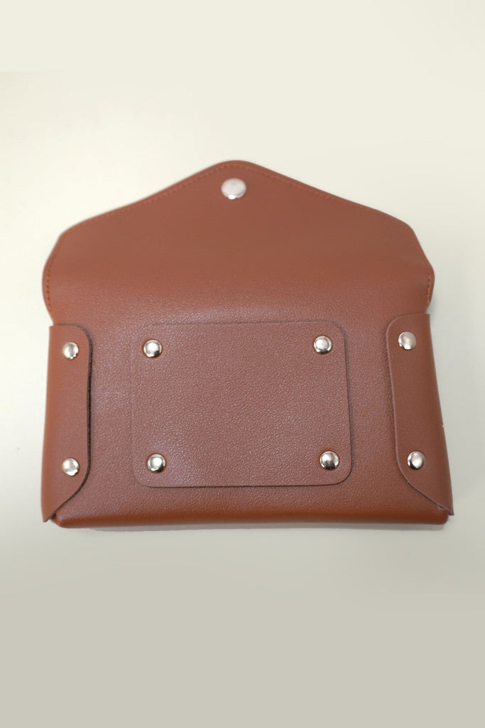 FAUX LEATHER SLIM ENVELOPE POUCH WAIST BELT BAG | 40BT646