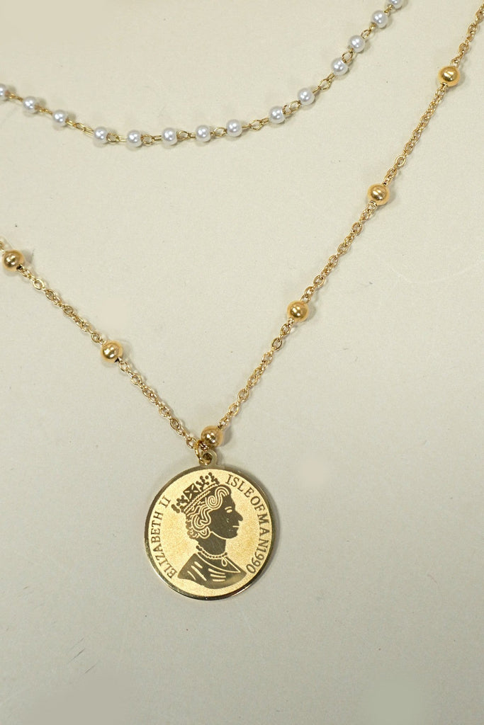 18K STAINLESS STEEL TARNISH FREE LAYERED NECKLACE | 40NK369