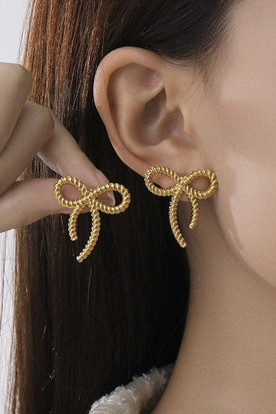 [LLOYD] 韓国☆10K GOLD Romantic tie stone Earrings LLOYD] 韓国☆10K GOLD Romantic tie stone Earrings