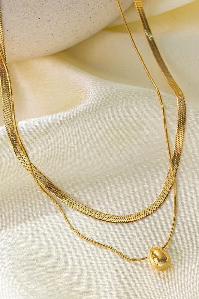 18K STAINLESS STEEL TARNISH FREE NECKLACE SET | 40NK383