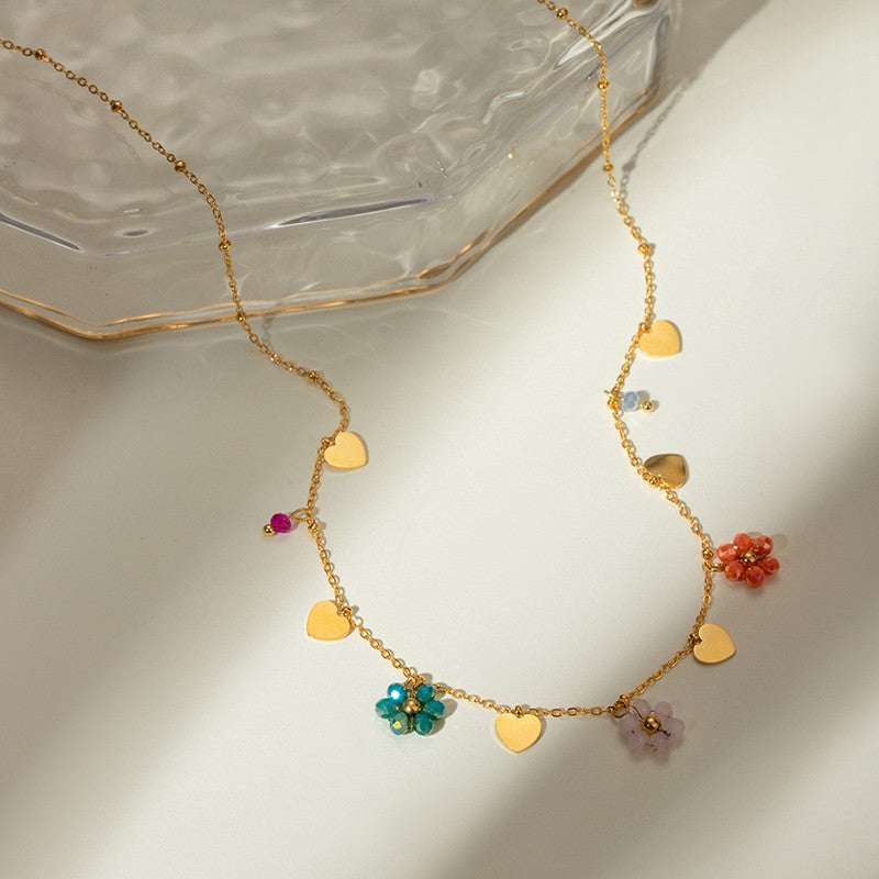 18K STAINLESS STEEL TARNISH FREE SEEDBEAD NECKLACE | 40NK392