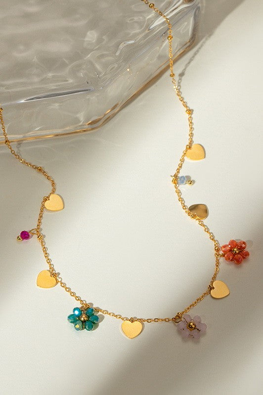 18K STAINLESS STEEL TARNISH FREE SEEDBEAD NECKLACE | 40NK392