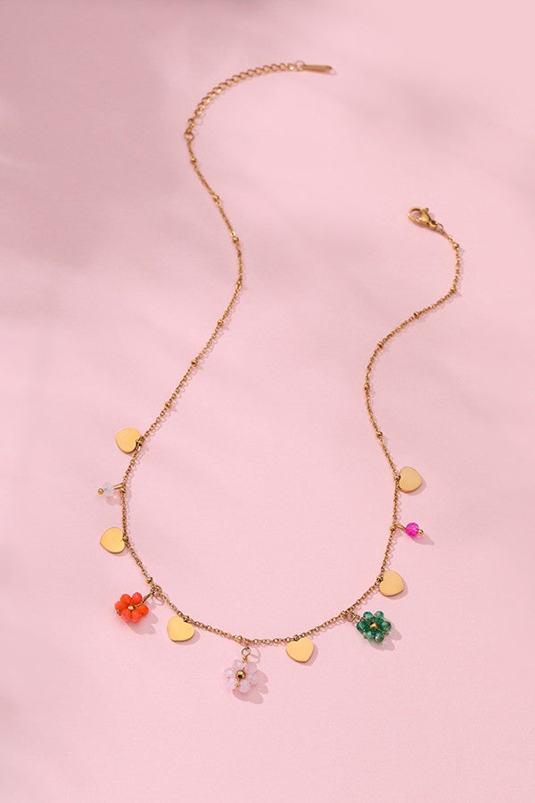18K STAINLESS STEEL TARNISH FREE SEEDBEAD NECKLACE | 40NK392