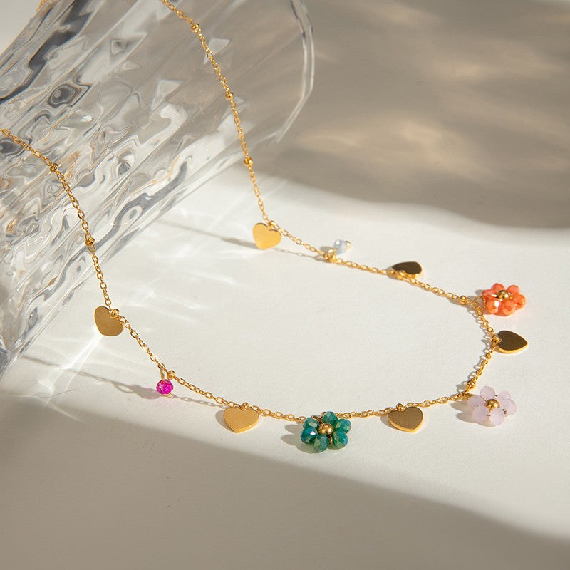 18K STAINLESS STEEL TARNISH FREE SEEDBEAD NECKLACE | 40NK392