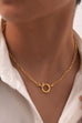 18K STAINLESS STEEL TARNISH FREE CIRCLE NECKLACE | 40NK9402
