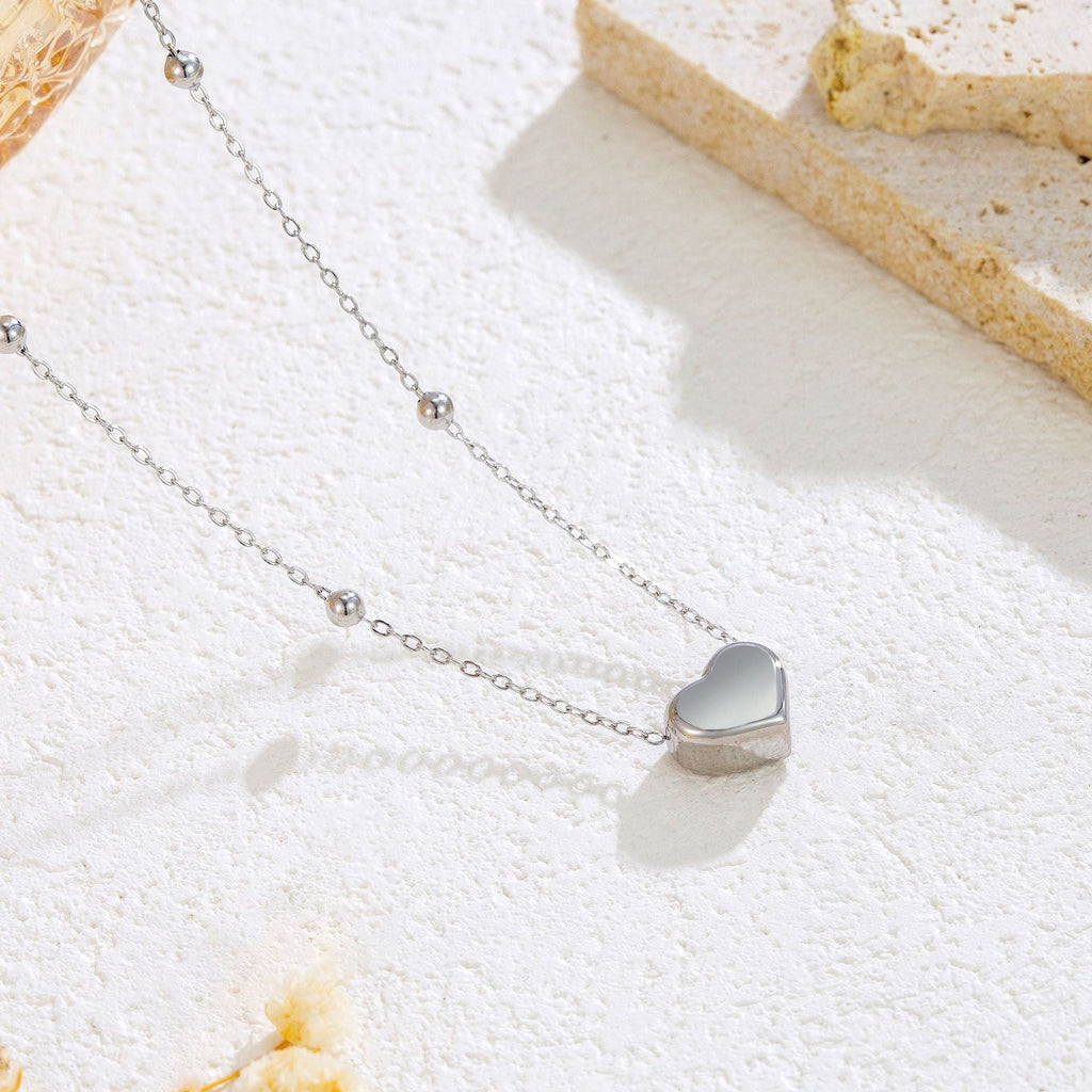 18K STAINLESS STEEL TARNISH FREE HEART NECKLACE | 40NK9419