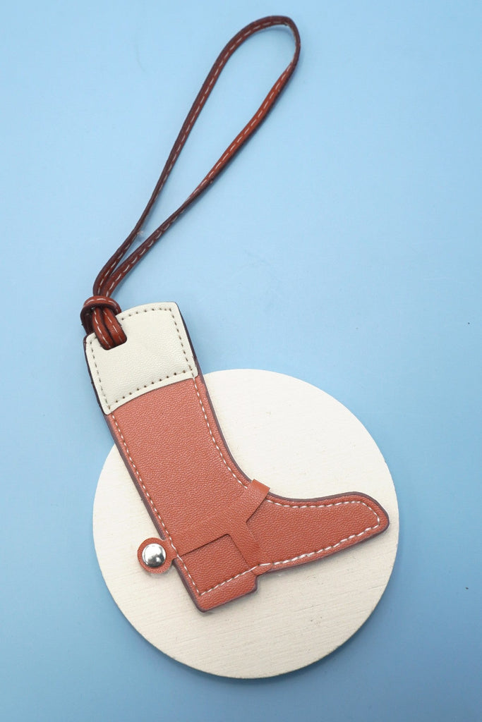 VEGAN LEATHER WESTERN BOOT BAG CHARM KEYCHAINS | 40KC141