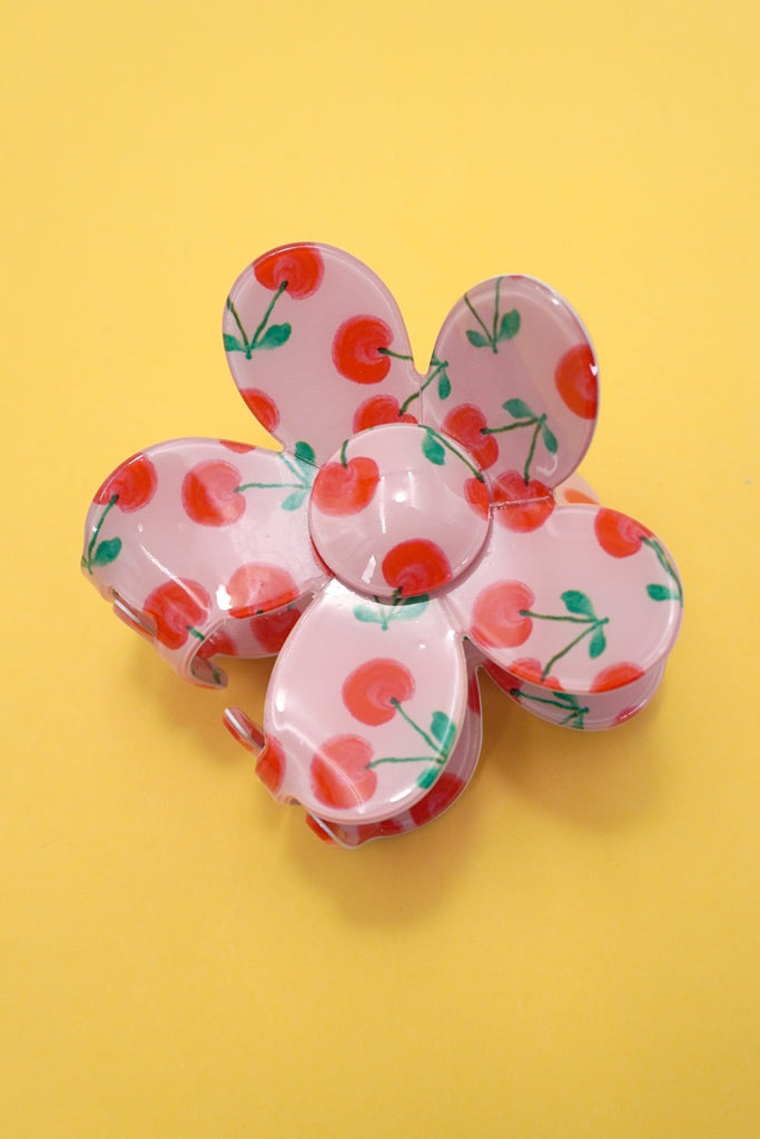 FLOWER CHERRY HAIR CLAW CLIPS | 40H883