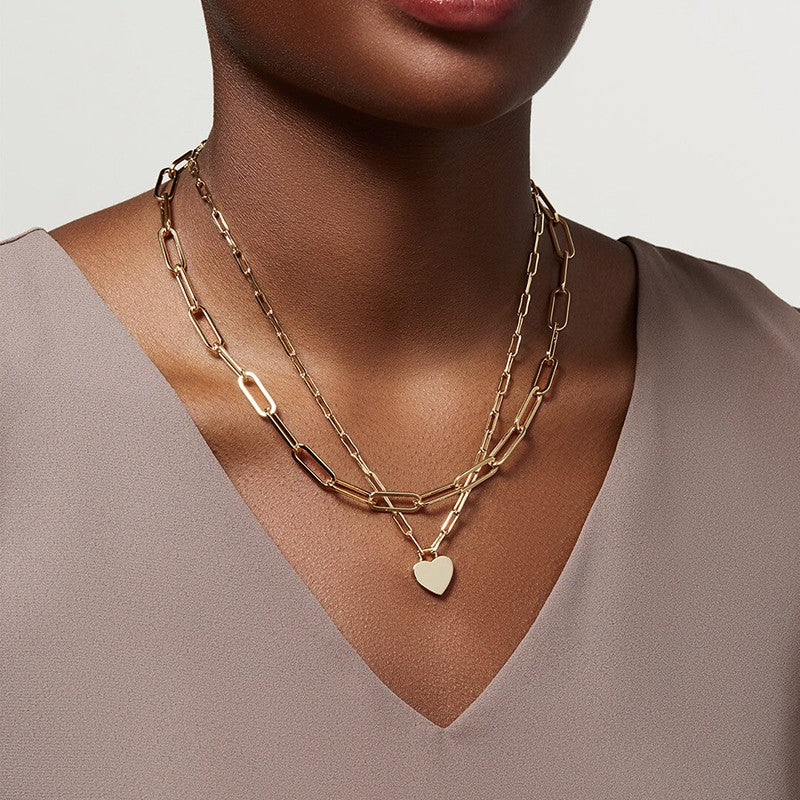 18K STAINLESS STEEL TARNISH FREE LAYERED NECKLACE | 40NK9429