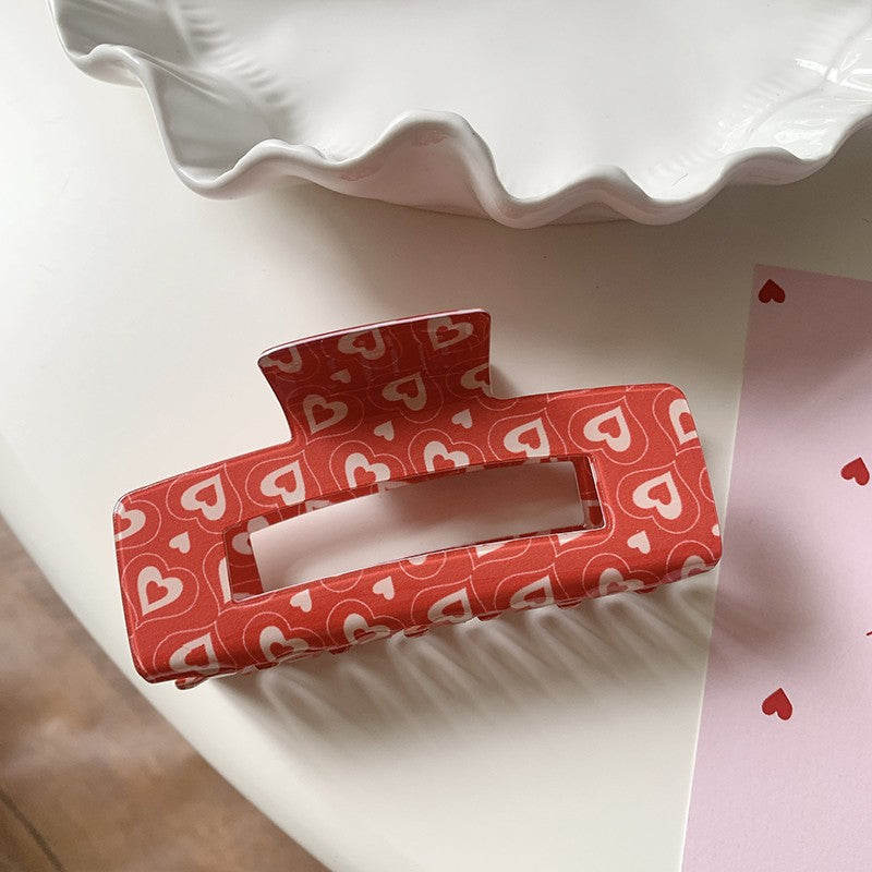 VALENTINE'S DAY GIFT HEART HAIR CLAW CLIPS | 40H887