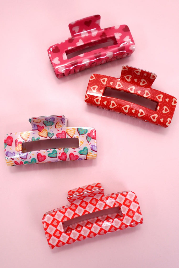 VALENTINE'S DAY GIFT HEART HAIR CLAW CLIPS | 40H887