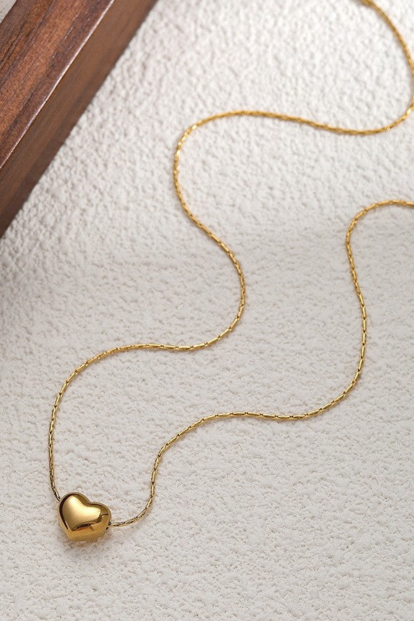 18K STAINLESS STEEL TARNISH FREE HEART NECKLACE | 40NK9435