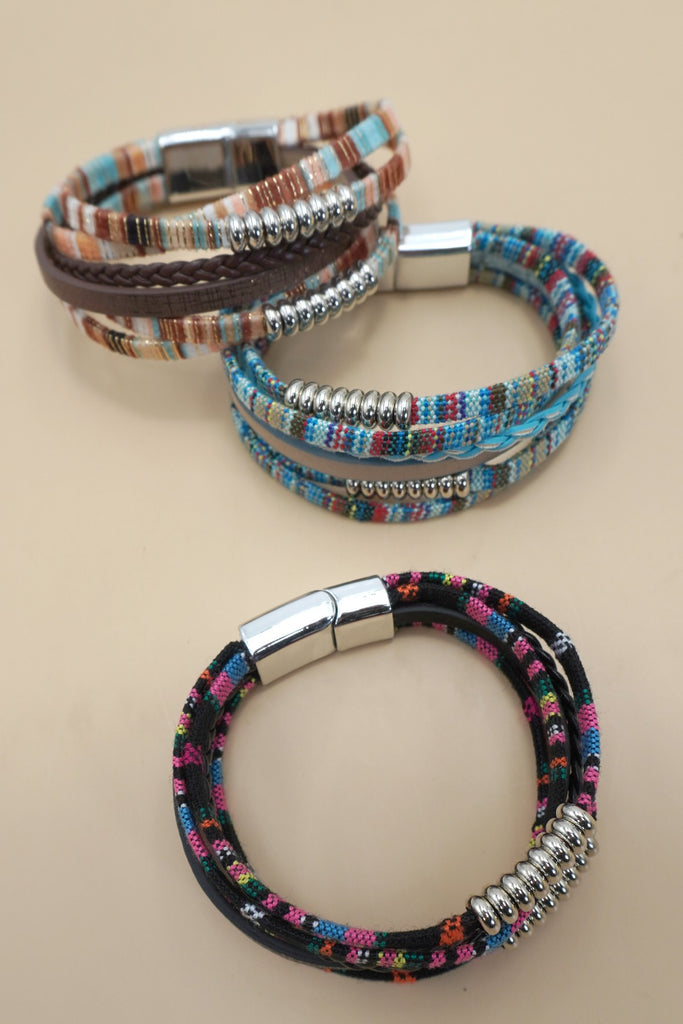 MAGNETIC BUCKLE BOHO MULTI LAYER BRACELET | 40B5139