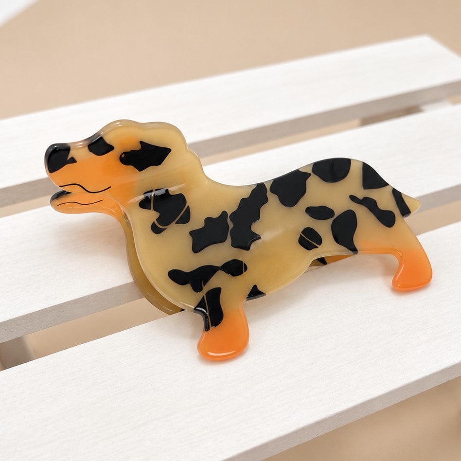 Spotted Dachshund Dog Hair Claw Clips | 40H1226
