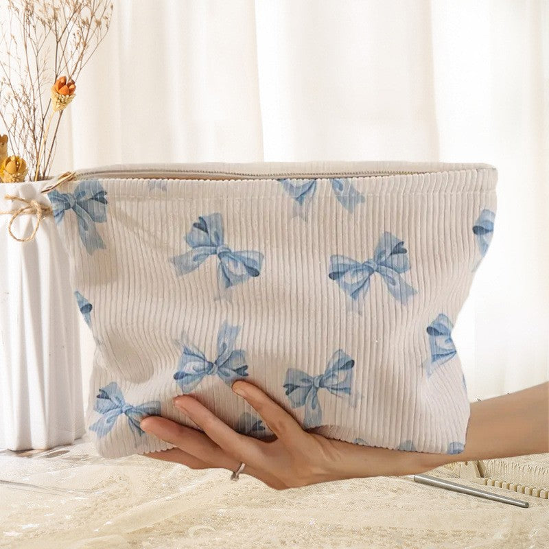 TRAVEL BOW CHERRY COSMETIC MAKEUP POUCH BAG | 40P553