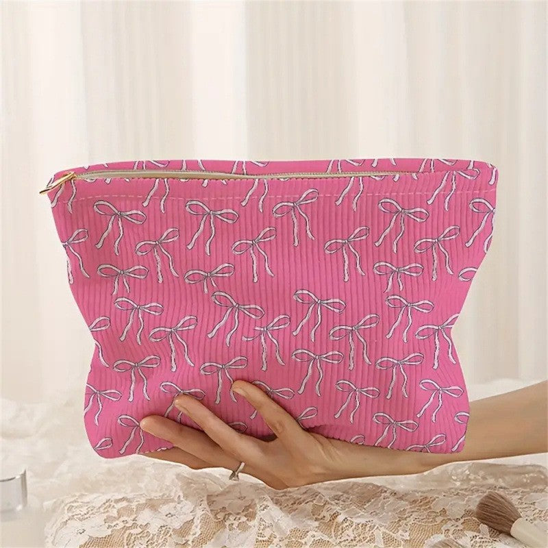 TRAVEL BOW CHERRY COSMETIC MAKEUP POUCH BAG | 40P553