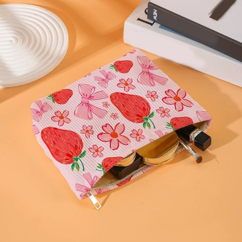 TRAVEL BOW CHERRY COSMETIC MAKEUP POUCH BAG | 40P553