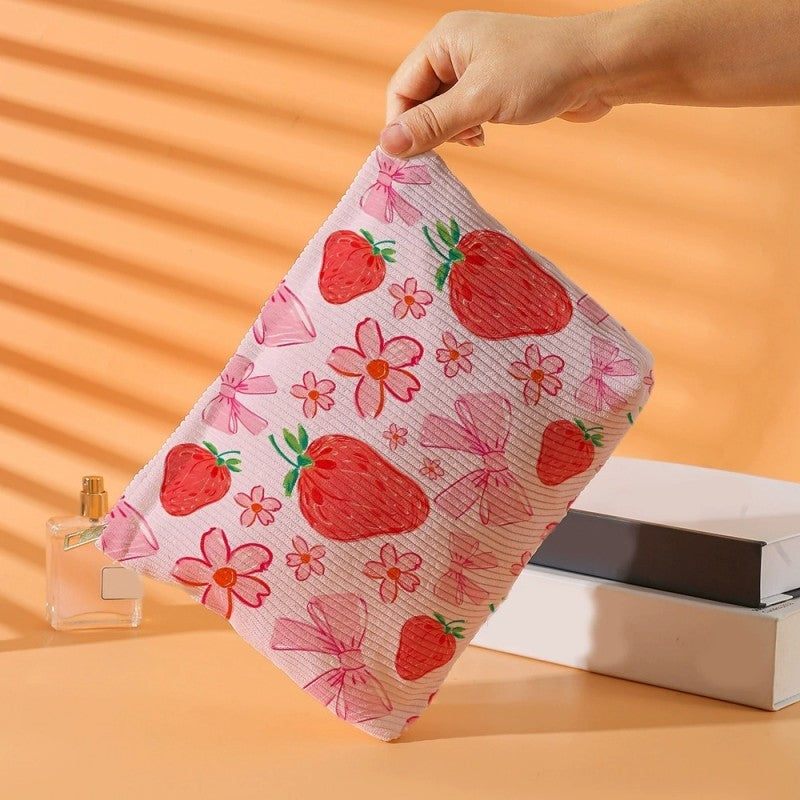 TRAVEL BOW CHERRY COSMETIC MAKEUP POUCH BAG | 40P553