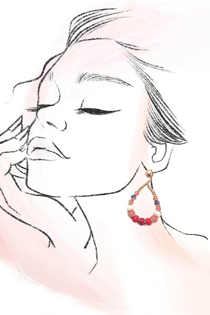 TEARDROP BEADED EARRINGS | 80E06296