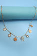 BOW HEART FLOWER CHARM LINK CHAIN NECKLACE | 80N91475