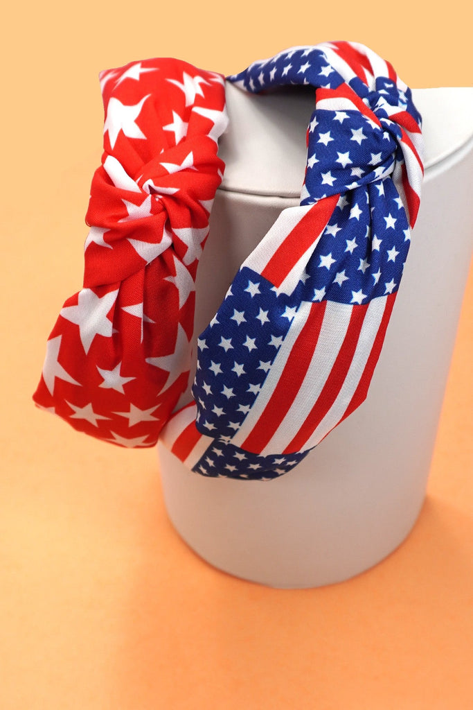 4TH OF JULY USA STRIPE STAR FLAG HEADBAND | 40HB163