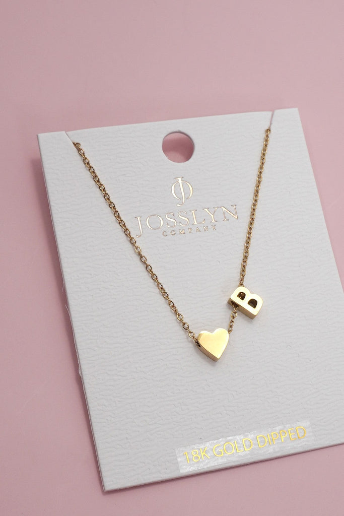 18K STAINLESS STEEL TARNISH FREE INITIAL NECKLACE | 40NK9440