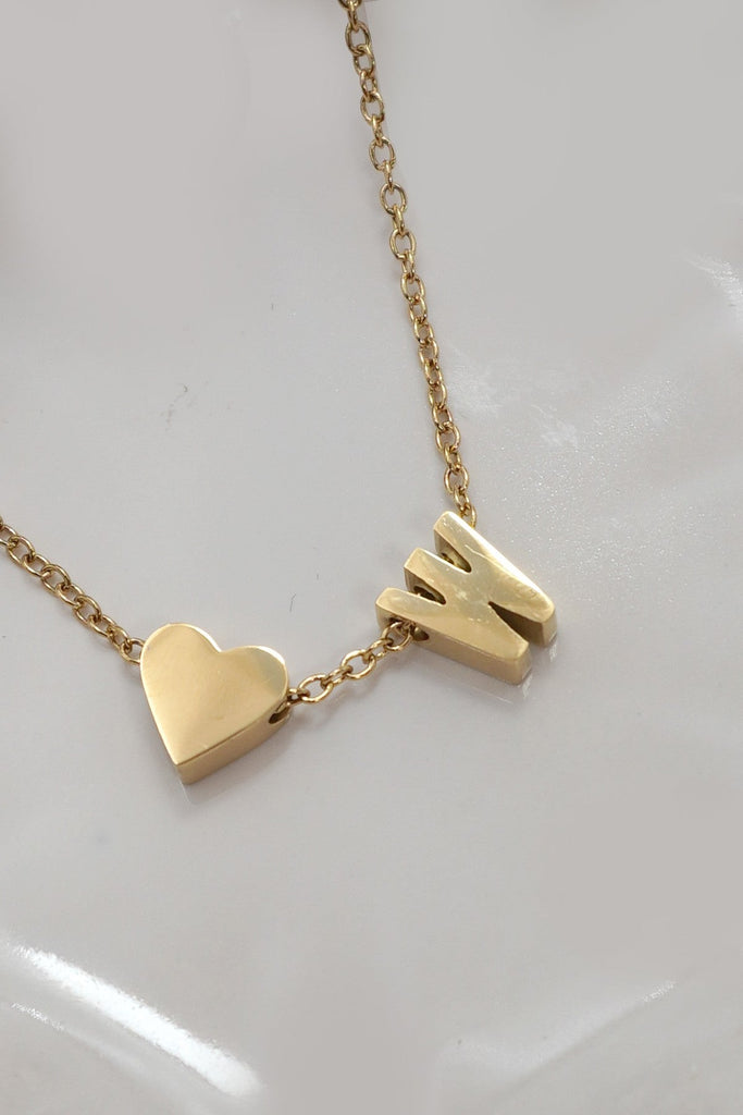 18K STAINLESS STEEL TARNISH FREE INITIAL NECKLACE | 40NK9440