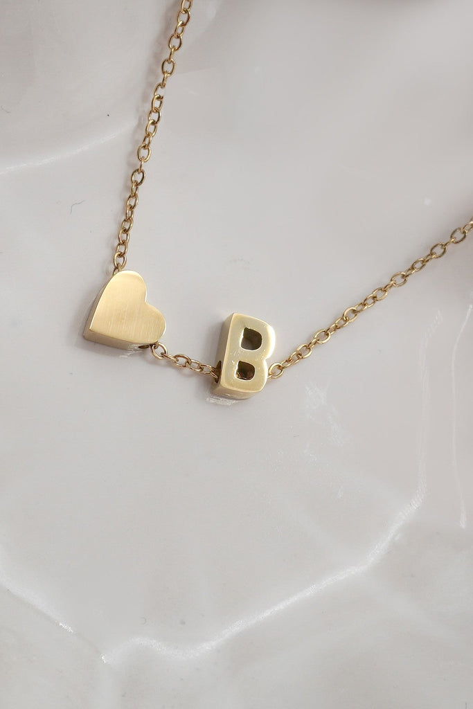 18K STAINLESS STEEL TARNISH FREE INITIAL NECKLACE | 40NK9440