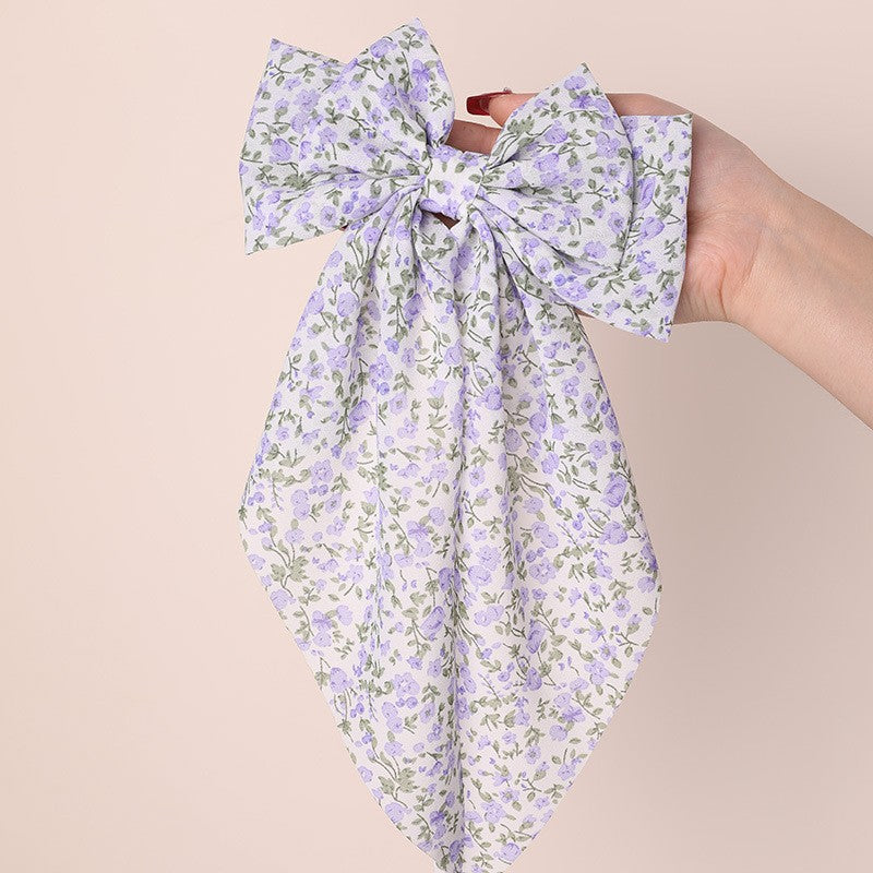TRENDING DITSY FLORAL BOW RIBBON HAIR CLIPS | 40H909