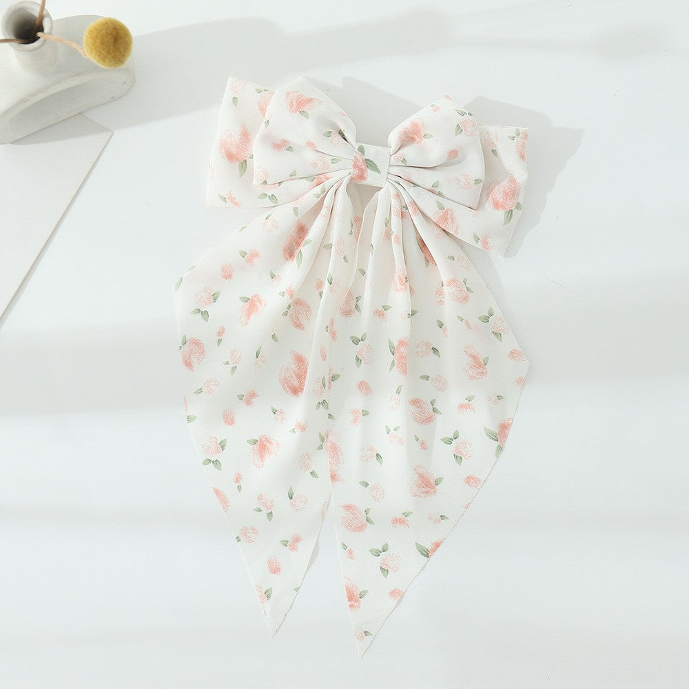 TRENDING DITSY FLORAL BOW RIBBON HAIR CLIPS | 40H909