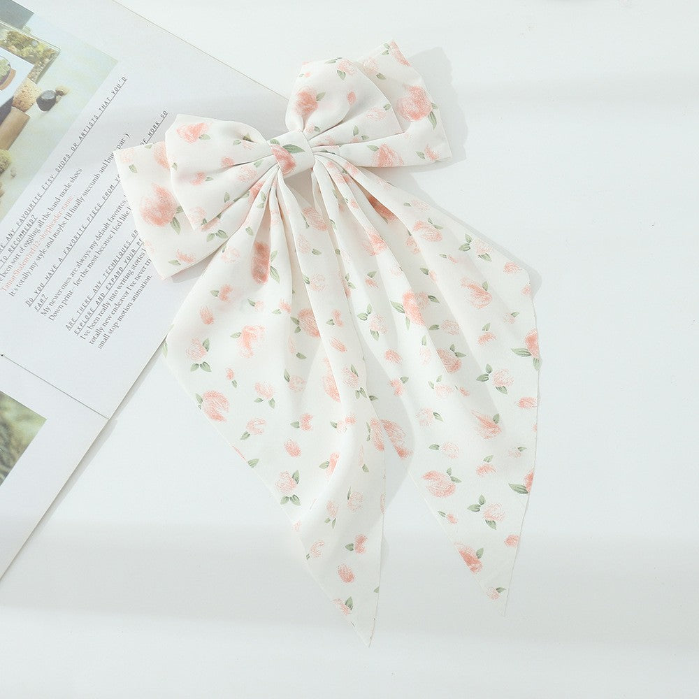 TRENDING DITSY FLORAL BOW RIBBON HAIR CLIPS | 40H909