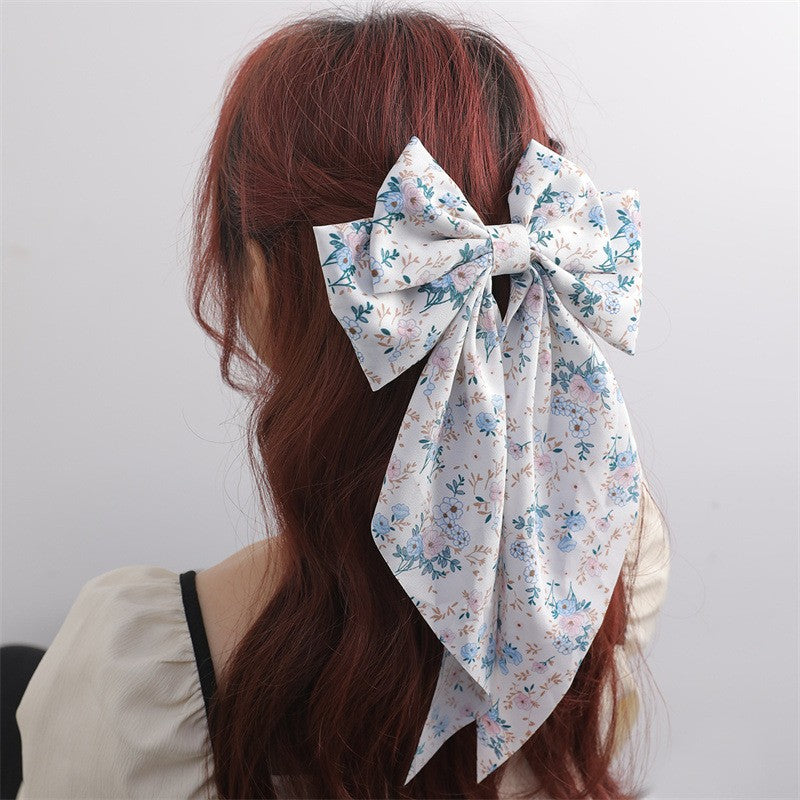 TRENDING DITSY FLORAL BOW RIBBON HAIR CLIPS | 40H909