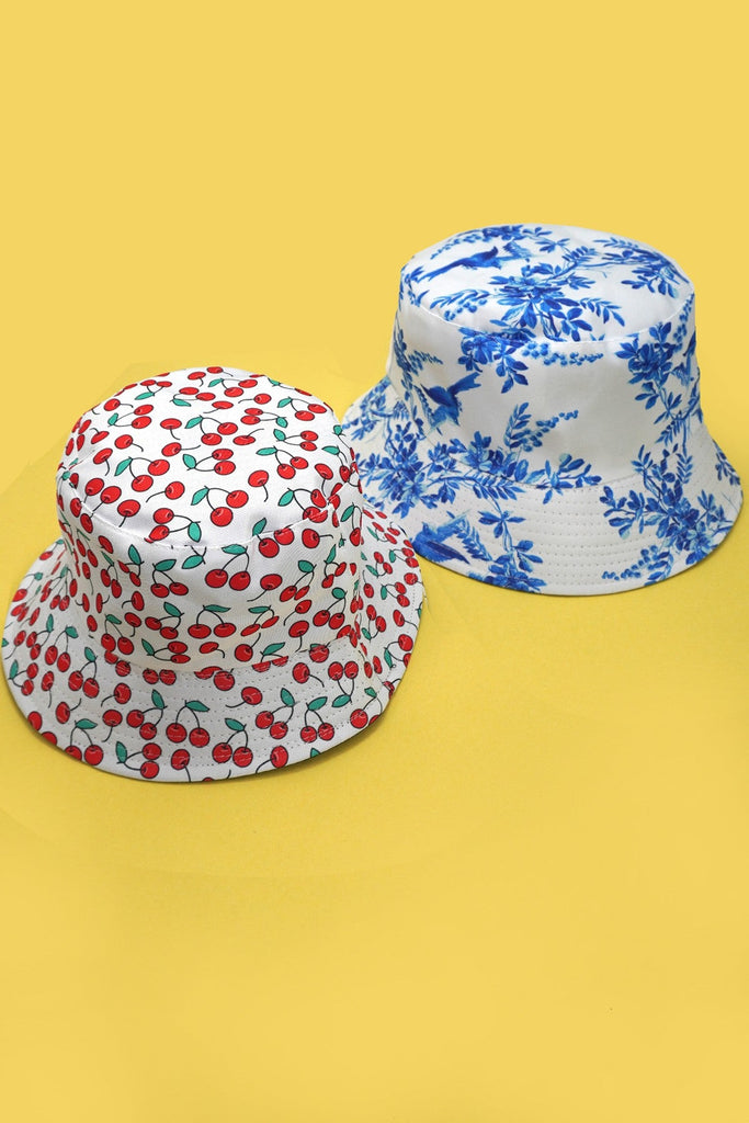 SUMMER FLORAL CHERRY BUCKET HAT | 40HW732