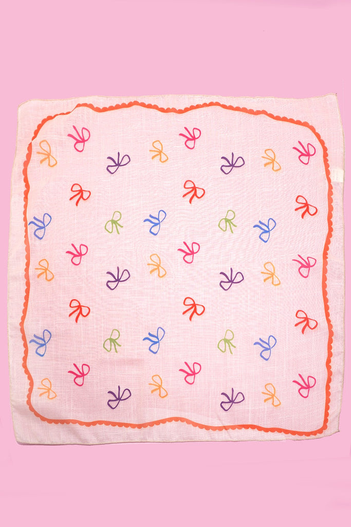 MULTI COLOR BOW PRINT BANDANA SCARF | 40SC637