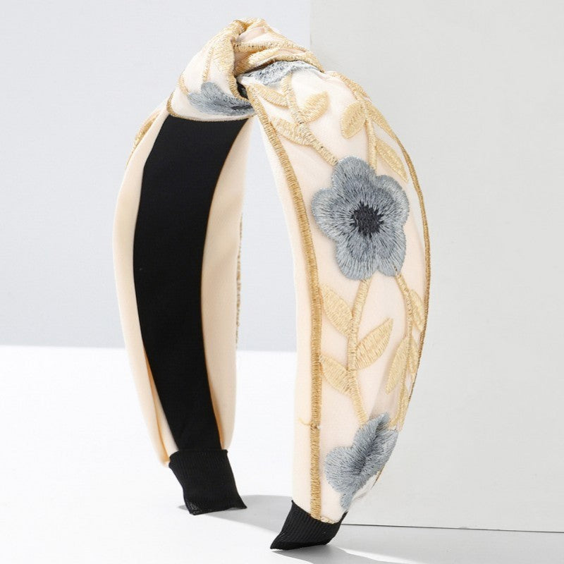 FLORAL COTTAGECORE EMBROIDERY HAIR BAND HEADBAND | 40HB166