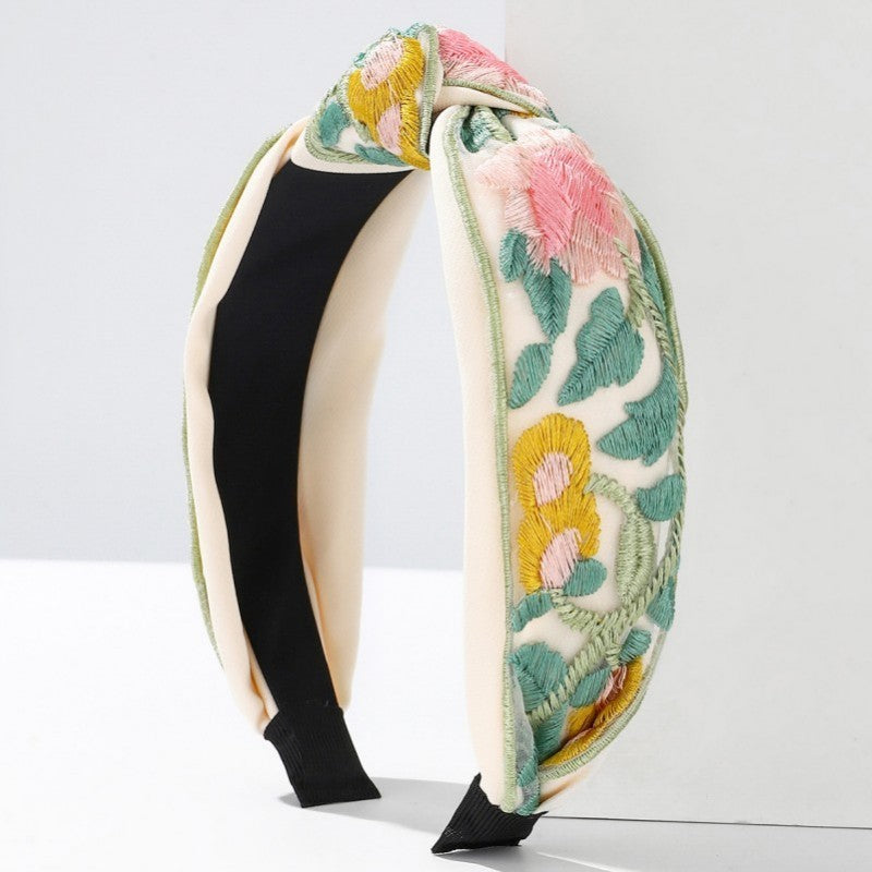 FLORAL COTTAGECORE EMBROIDERY HAIR BAND HEADBAND | 40HB166