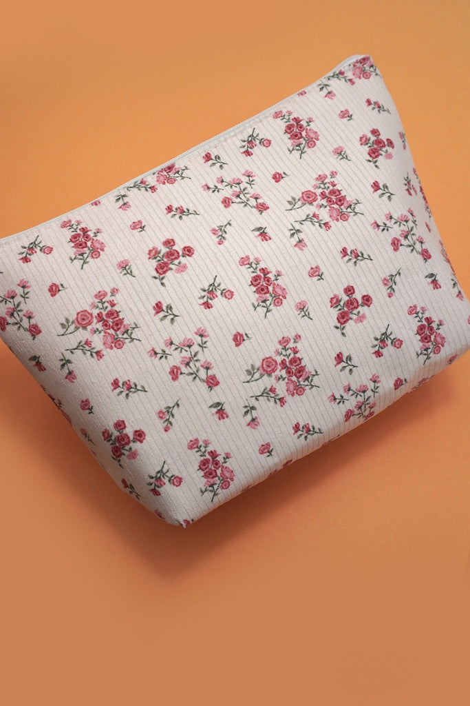 TRAVEL FLORAL COSMETIC MAKEUP POUCH BAG | 40P558