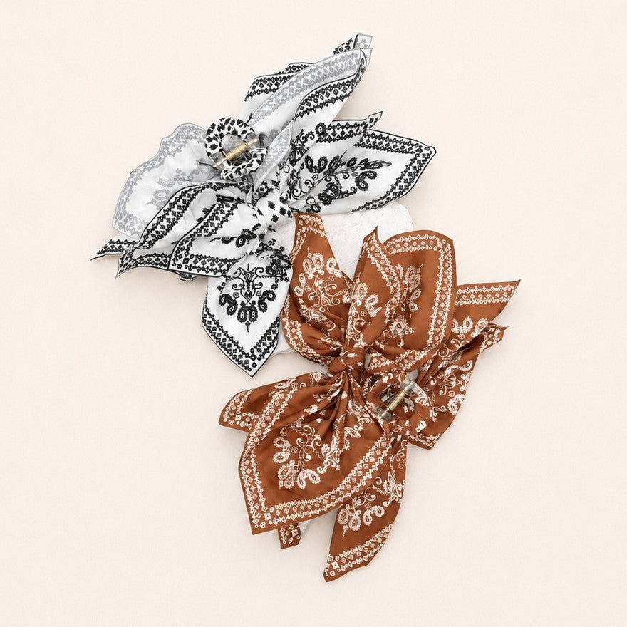 PAISLEY BOHO VINTAGE HAIR CLAW CLIPS | 40H913