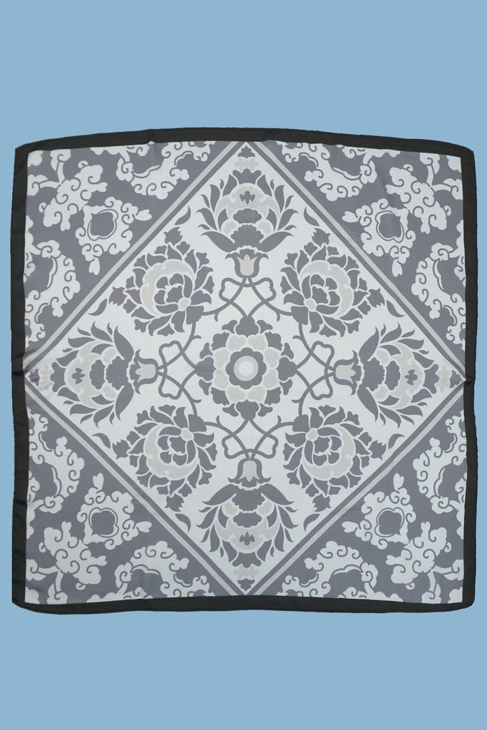 VINTAGE FLORAL PRINT SILKY FEEL BANDANA SCARF | 40SC639