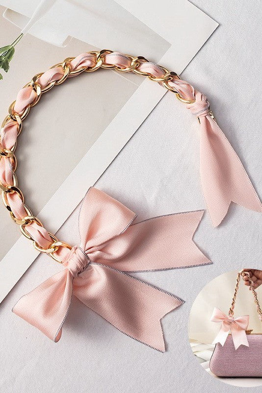 SILKY BOW PURSE BAG CHARM KEYCHAIN | 40KC147