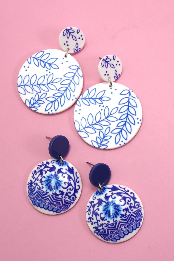 TRENDING TOILE PATTERN FLORAL DROP EARRINGS | 40E356