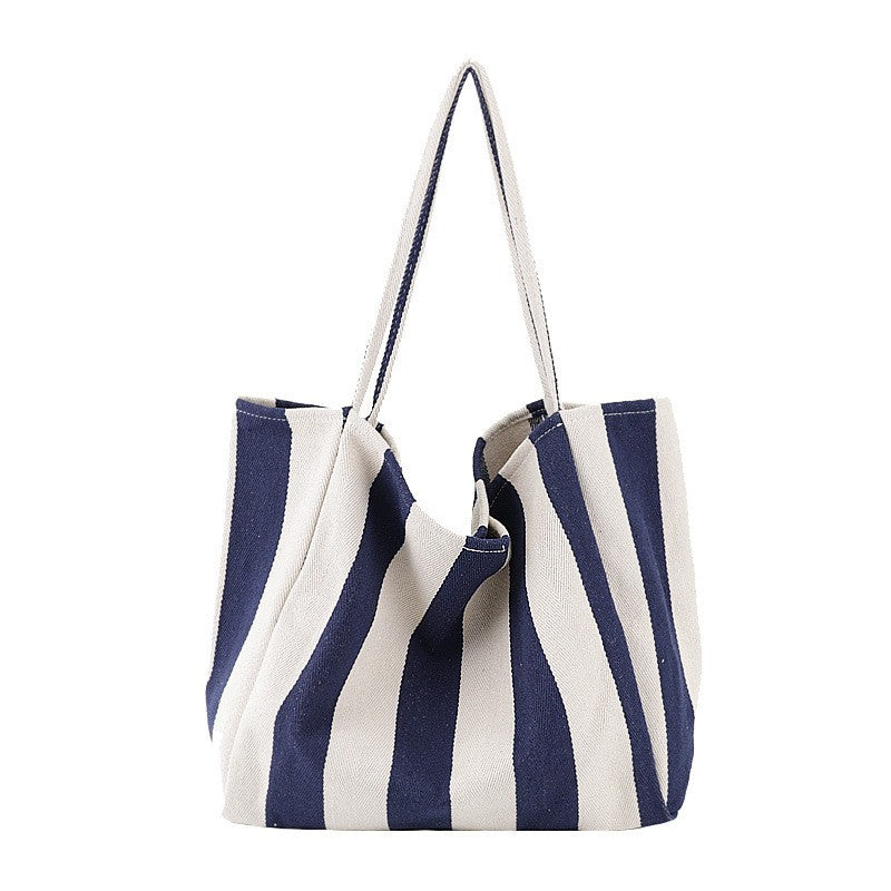 ORGANIC STRIPED TRENDING TOTE BAG | 40P560